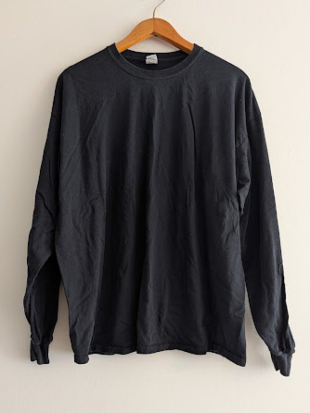 Gildan Ultra Cotton Black Long Sleeved T-Shirt Size 2XL